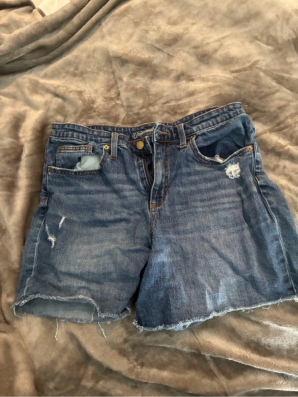 Universal Thread Distressed Denim Cutoff Shorts - Blue